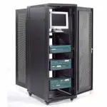 Global Industrial Network Server Data Rack Enclosure Cabinet with Vented Doors, 37U, Assembled
