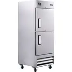 Nexel Reach In Split Door Refrigerator, 2 Solid Doors, 23 Cu. Ft.