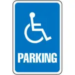 Global Industrial Aluminum Sign - Parking Sign - Handicap Symbol, .063" Thick, 649151