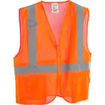 Global Industrial Class 2 Hi-Vis Safety Vest, 2 Pockets, Mesh, Orange, L/XL