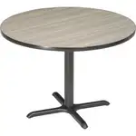Interion 42" Round Restaurant Table, Charcoal