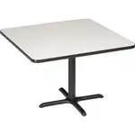 Interion 42" Square Restaurant Table, Gray