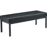 Interion Synthetic Leather Reception Bench - Black