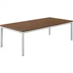 Interion Wood Coffee Table with Steel Frame - 48" x 24" - Walnut