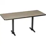 Interion Counter Height Breakroom Table, 72"L x 36"W x 36"H, Charcoal