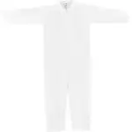 Global Industrial Disposable Microporous Coverall, Open Wrists/Ankles, White, Large, 25/Case