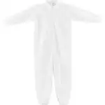 Global Industrial Disposable Microporous Coverall, Elastic Wrists/Ankles, White, Med, 25/Case