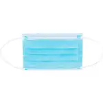 Global Industrial Disposable Face Mask, 3-Ply w/ Earloops, Kids Size, Blue, 50/Box