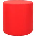 Interion Antimicrobial Round Reception Ottoman, Red