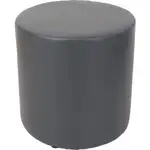 Interion Antimicrobial Round Reception Ottoman, Gray