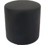 Interion Antimicrobial Round Reception Ottoman, Black