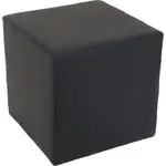 Interion Antimicrobial Cube Reception Ottoman, Black
