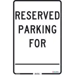 Global Industrial Reserved Parking For, 18x12, .080 Aluminum