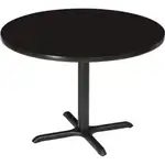 Interion 36" Round Restaurant Table, Black