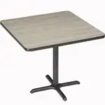 Interion 36" Square Bar Height Restaurant Table, Charcoal
