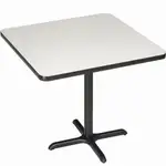 Interion 36" Square Bar Height Restaurant Table, Gray