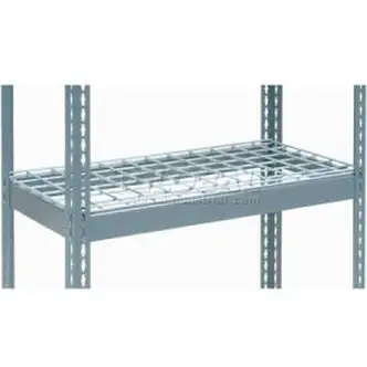Global Industrial Additional Shelf, Double Rivet, Wire Deck, 36"W x 18"D, Gray