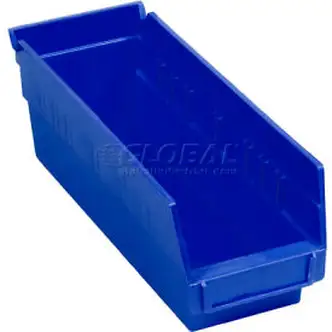 Global Industrial Plastic Nesting Storage Shelf Bin 4-1/8"W x 11-5/8"D x 4"H Blue