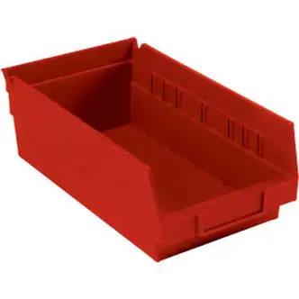 Global Industrial Plastic Nesting Storage Shelf Bin 6-5/8"W x 11-5/8"D x 4"H Red