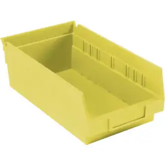 Global Industrial Plastic Nesting Storage Shelf Bin 6-5/8"W x 11-5/8"D x 4"H Yellow