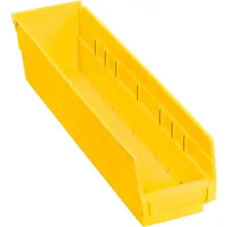 Global Industrial Plastic Nesting Storage Shelf Bin 4-1/8"W x 17-7/8"D x 4"H Yellow