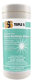 SSS Hand Sanitizer Wipes, 6"x7", 6/100 CT