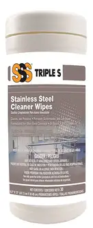 SSS Stainless Steel Wipes, 9.5"x12", 6/30 CT