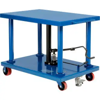 Global Industrial Work Positioning Post Lift Table Foot Control 6000 Lb. Cap. 48x32 Platform