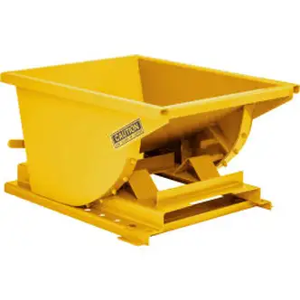Global Industrial Heavy Duty Self Dumping Forklift Hopper, 1/3 Cu. Yd., 7000 Lbs, Yellow