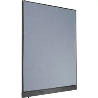 Interion Non-Electric Office Partition Panel with Raceway, 60-1/4"W x 100"H, Blue