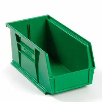 Global Industrial Plastic Stack & Hang Bin, 5-1/2"W x 10-7/8"D x 5"H, Green
