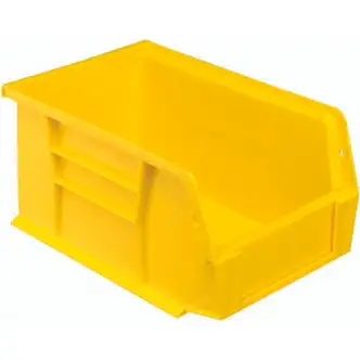 Global Industrial Plastic Stack & Hang Bin, 6"W x 9-1/4"D x 5"H, Yellow