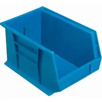 Global Industrial Plastic Stack & Hang Bin, 8-1/4"W x  13-5/8"D x 8"H, Blue