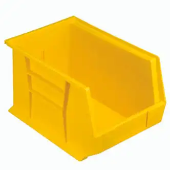 Global Industrial Plastic Stack & Hang Bin, 8-1/4"W x 13-5/8"D x 8"H, Yellow