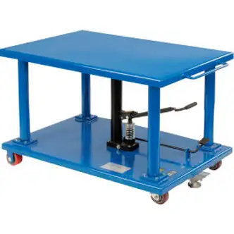 Global Industrial Work Positioning Post Lift Table Foot Control 2000 Lb. Cap. 36x24 Platform 
