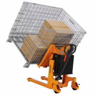 Global Industrial Battery Powered Container, Pallet & Skid Tilter, 2200 lb Cap, 22-1/2x32 Fork