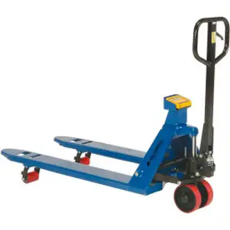 Global Industrial Manual Pallet Jack Scale Truck, 5500 lb. Capacity, 27"W x 48"L Forks