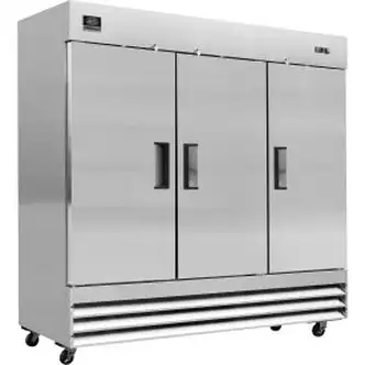 Nexel Reach In Refrigerator, 3 Solid Doors, 72 Cu. Ft