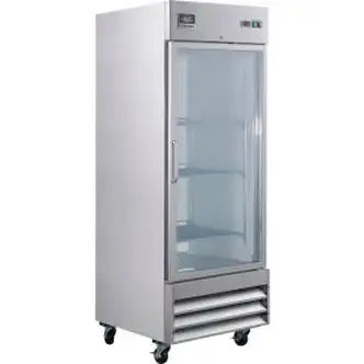 Nexel Reach In Refrigerator, 1 Glass Door, 23 Cu. Ft.