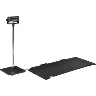 Global Industrial Digital Floor Scale With LCD Indicator & Stand, 1,000 lb x 0.5 lb