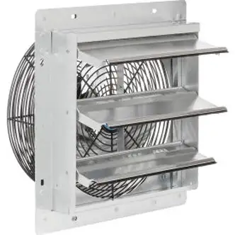 Continental Dynamics Direct Drive 12" Exhaust Fan W/ Shutter, 3 Speed, 2150CFM, 1/12HP, 1Phase