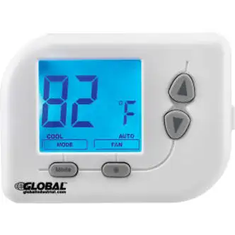 Global Industrial Programmable Thermostat, Heat, Cool, Off Mode, 5-1-1 Programmable