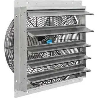 Continental Dynamics Direct Drive 18" Exhaust Fan W/ Shutter, 1 Speed, 5250CFM, 1/8 HP, 1Phase