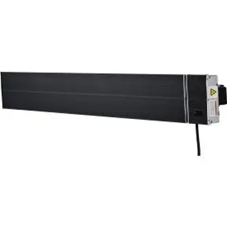 Global Industrial Infrared Patio Heater w/Remote, Wall/Ceiling Mount, 2600W, Black Panel