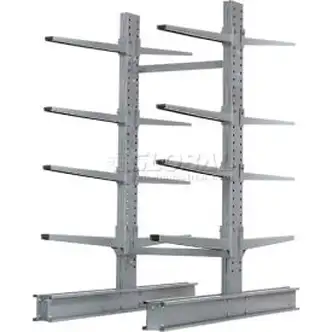 Global Industrial Double Sided Cantilever Rack Starter, 48"Wx65"Dx96"H