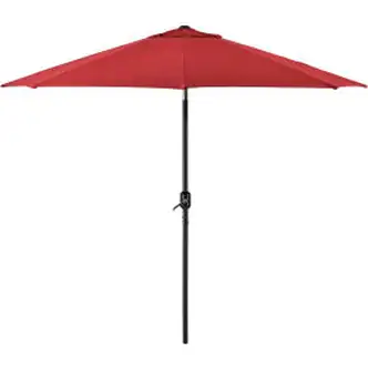 Global Industrial Outdoor Umbrella with Tilt Mechanism, Olefin Fabric, 8-1/2'W, Red