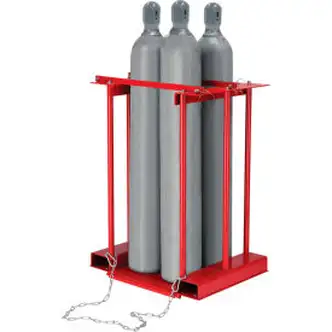 Global Industrial Forkliftable Cylinder storage Caddy, Stationary For 4 Cylinders