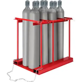 Global Industrial Forkliftable Cylinder storage Caddy, Stationary For 8 Cylinders