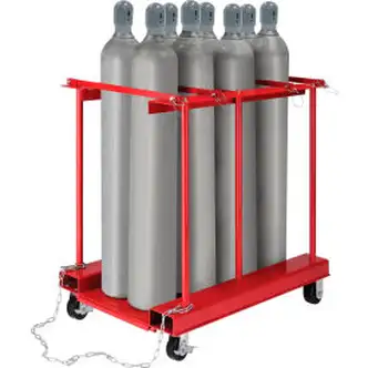 Global Industrial Forkliftable Cylinder Storage Caddy, Mobile For 8 Cylinders