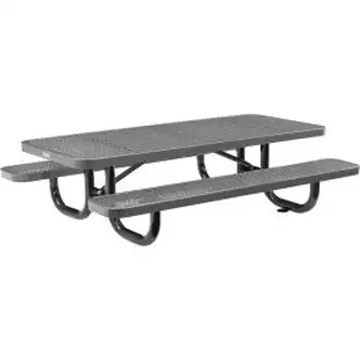 Global Industrial 6' Rectangular Kids Picnic Table, Expanded Metal, Gray